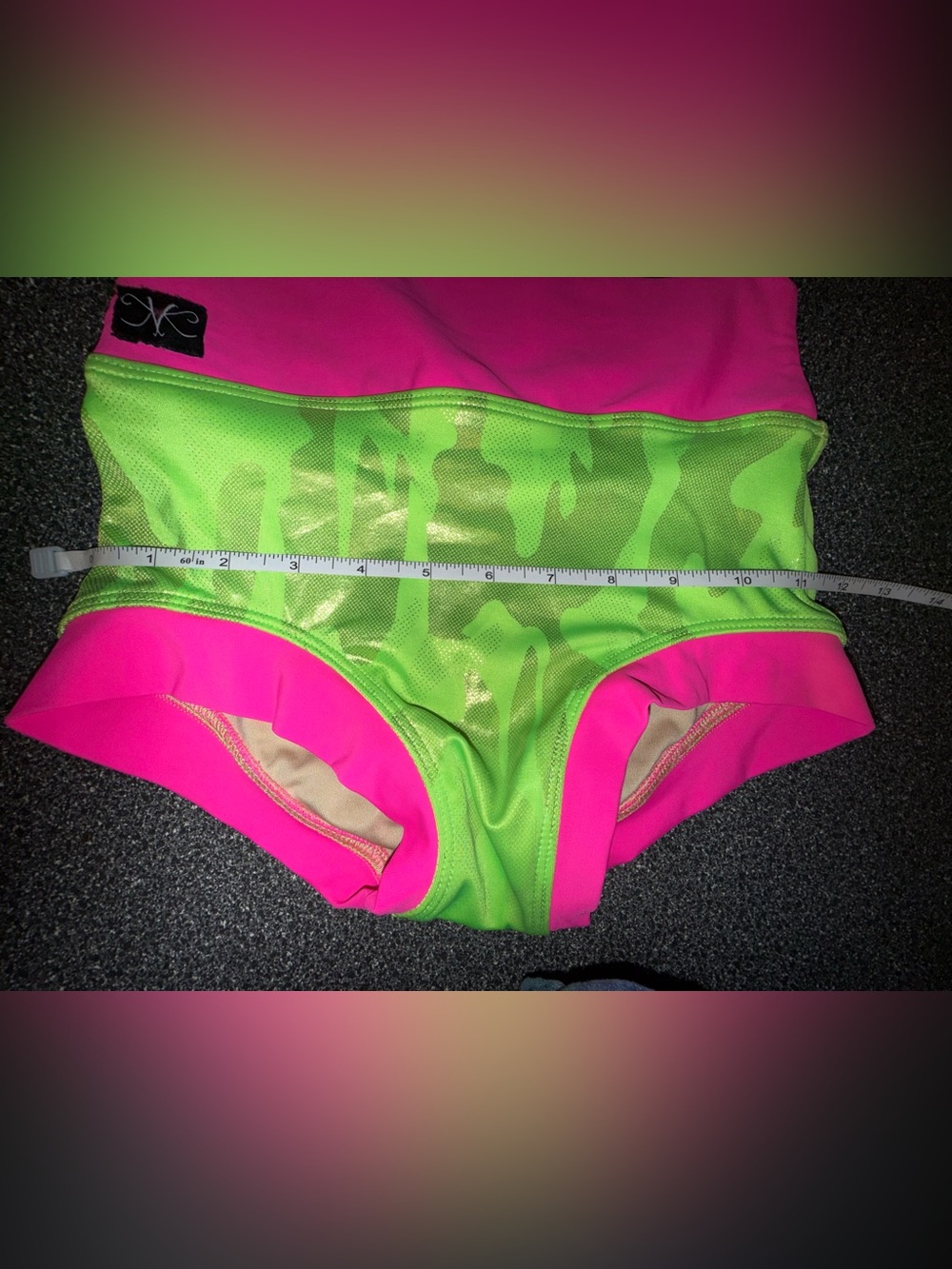 Kandi Kouture Dance Set Neon Pink/Green Size Child Large (7/8) - Picture 5 of 10
